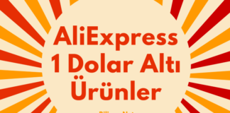 Aliexpress 1 dolar altı ürünler