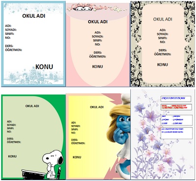 üniversite ödev kapağı örnekleri word